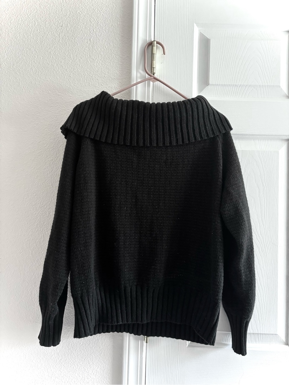 Dazy Black off-the-shoulder knit pullover sweater XL